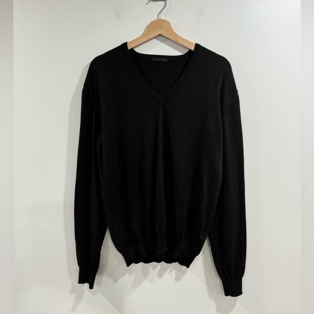 Roberto Collina Men Brown Merino Sweater Size S/M